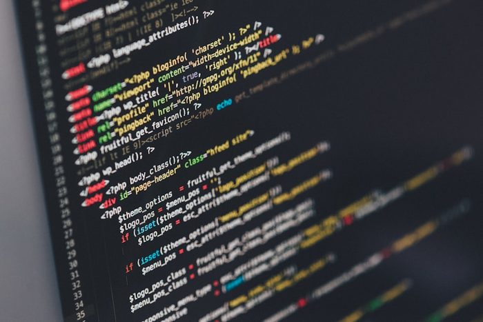 Lines of code on a developer screen